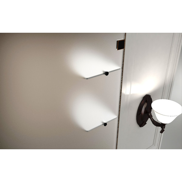 Aston SDR990F-..-64-10 64x72"  Frosted Glass Hinged Shower Door w/ Shelves