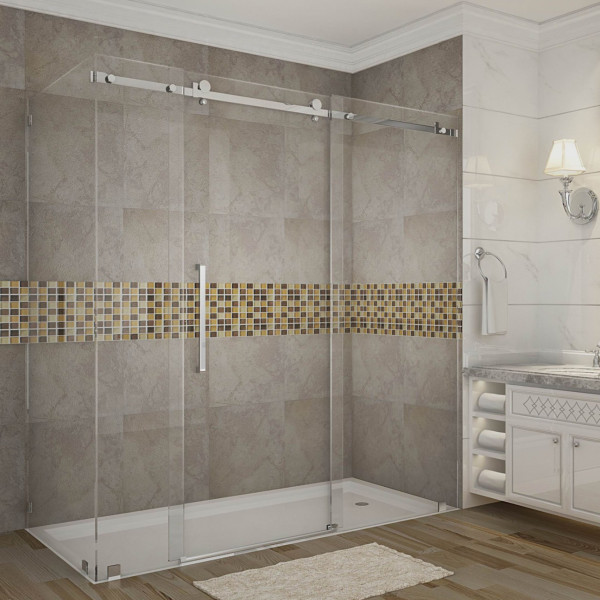 Aston SEN976-..-72-10 Completely Frameless Sliding Shower Door Enclosure