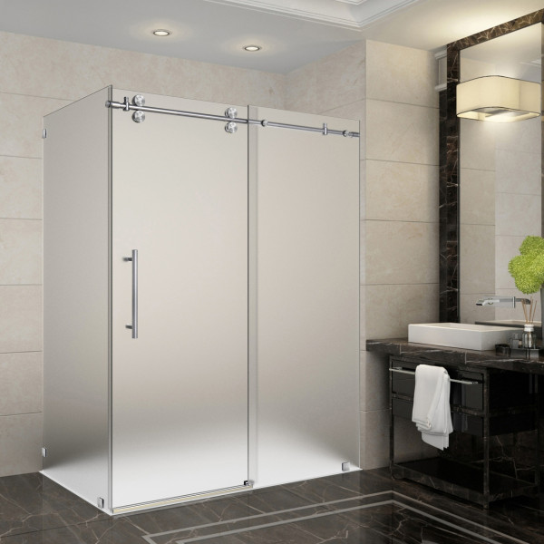 Aston Global SEN979F-..-60-10 Frameless Frosted Sliding Shower Enclosure