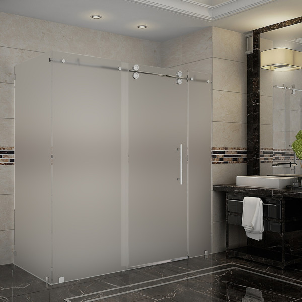 Aston Global SEN979F-..-72-10 Frameless Frosted Sliding Shower Enclosure