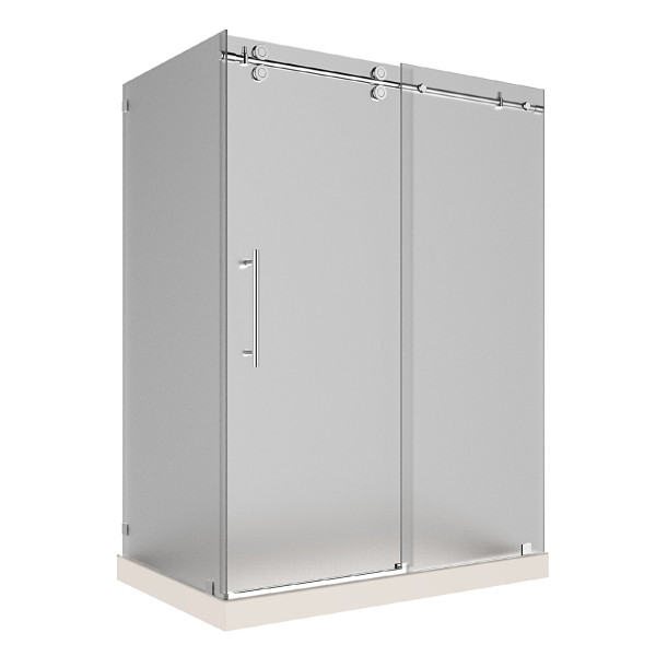 Aston SEN979F-TR-..-60-10-L Frameless Frosted Sliding Shower Enclosure