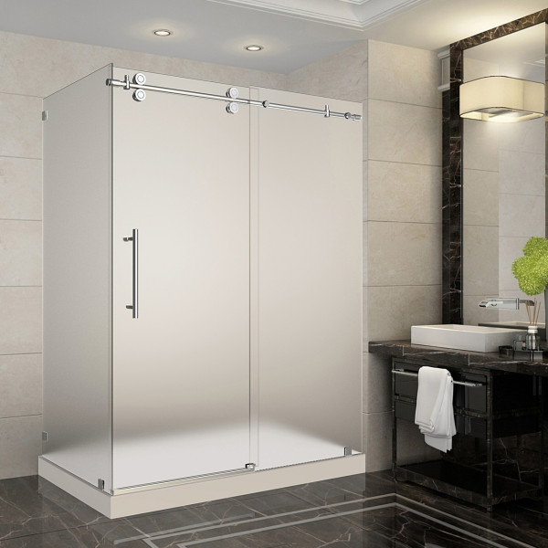 Aston SEN979F-TR-..-60-10-L Frameless Frosted Sliding Shower Enclosure