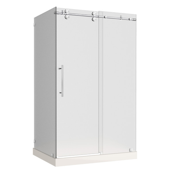 Aston SEN979F-TR-..-48-10-L Frameless Frosted Sliding Shower Enclosure