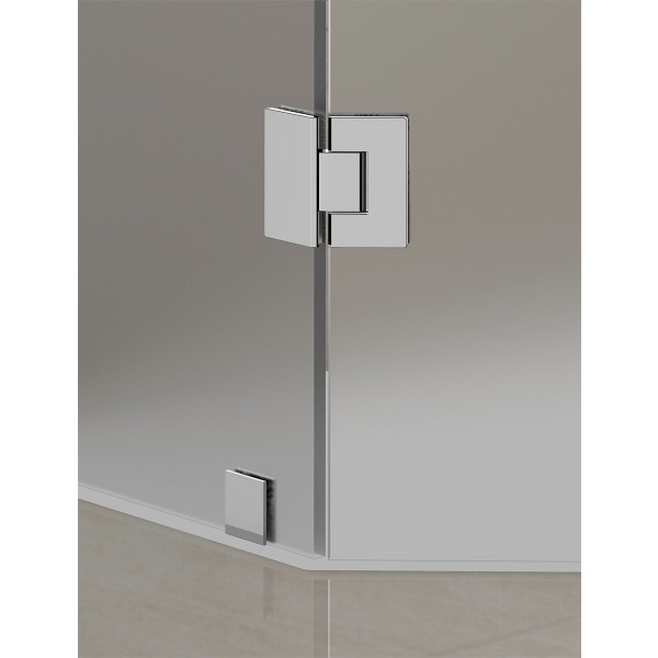 Aston SEN986F-..-38-10 Neoscape Neo-Angle Frosted Glass Shower Enclosure