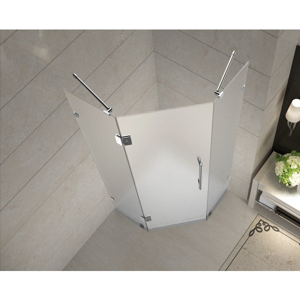 Aston SEN986F-..-40-10 Frameless Frosted Glass Neo-Angle Shower Enclosure