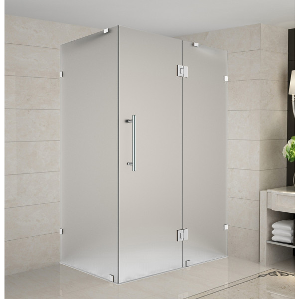 Aston SEN987F-..-3736-10  Avalux Frameless Frosted Glass Shower Enclosure