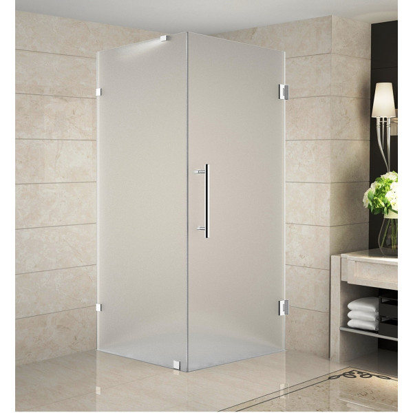Aston SEN988F-..-36-10 Aquadica Frameless Frosted Square Shower Enclosure