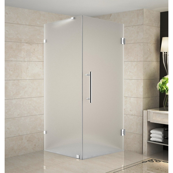 Aston SEN988F-..-32-10 Aquadica Frameless Frosted Square Shower Enclosure