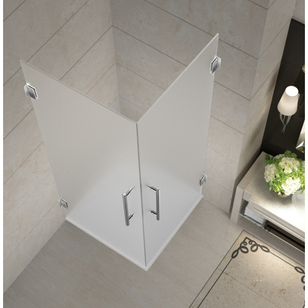 Aston Global SEN989F-..-32-10 Frameless Dual-Door Square Shower Enclosure