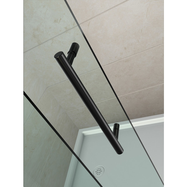 Aston SEN992-..-3836-10 Frameless Bath Shower Enclosure With Glass Shelves 