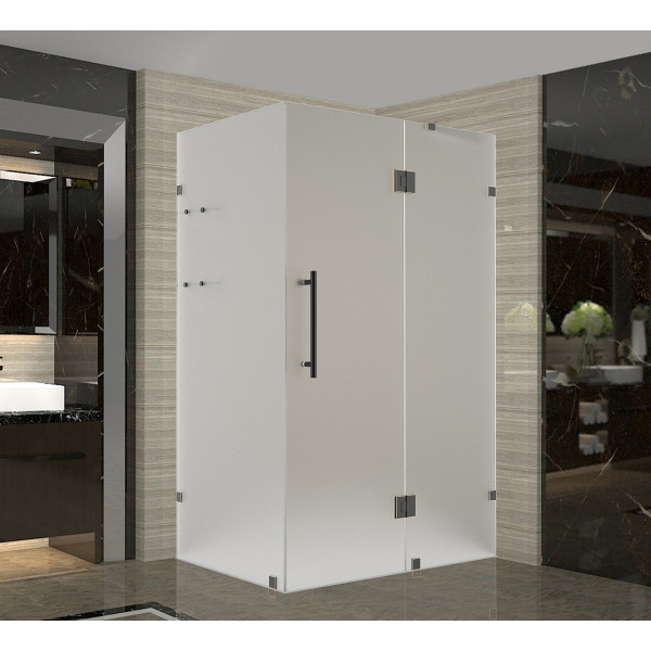 Aston SEN992F-..-3236-10 Frameless Frosted Shower Enclosure w/ Shelves