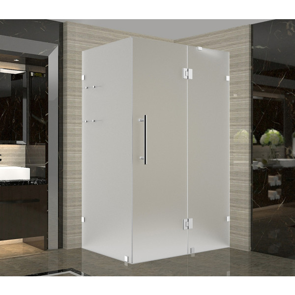 Aston Global SEN992F-..-3530-10 Frosted Glass Shower Enclosure With Shelves