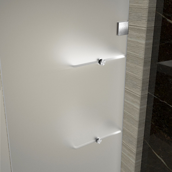Aston SEN992F-..-3536-10 Frameless Frosted Shower Enclosure With Shelves