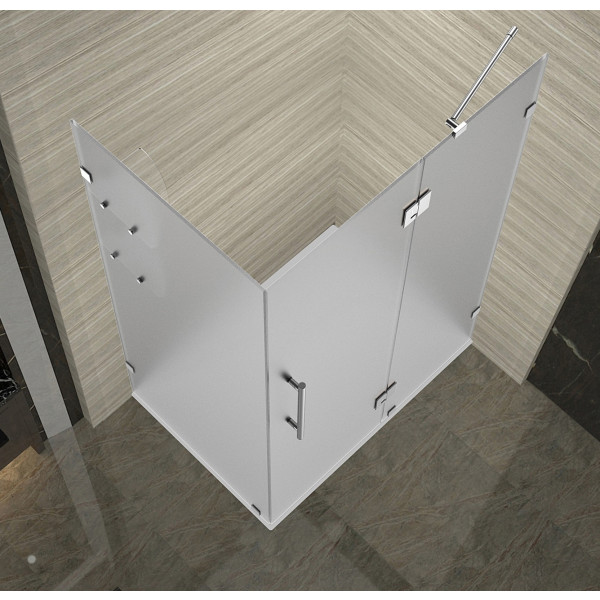 Aston SEN992F-..-3736-10 Frameless Frosted Shower Enclosure With Shelves