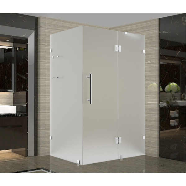 Aston SEN992F-..-3836-10 Frameless Frosted Shower Enclosure With Shelves