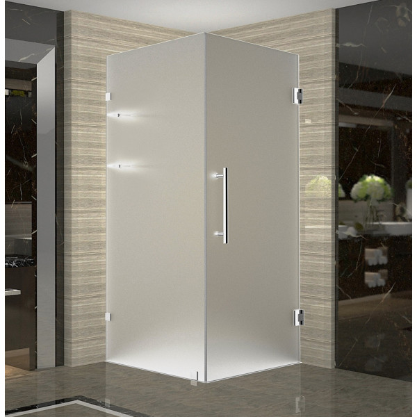 Aston Global SEN993F-..-36-10 Frameless Square Shower Enclosure w/ Shelves