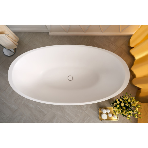 Aquatica Sens-Wht Sensuality Wht Freestanding Stone Bathtub