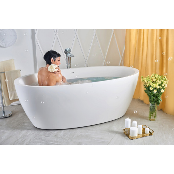 Aquatica Sens-Wht Sensuality Wht Freestanding Stone Bathtub