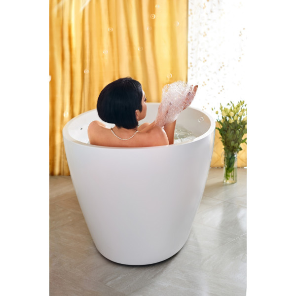 Aquatica Sens-Wht Sensuality Wht Freestanding Stone Bathtub