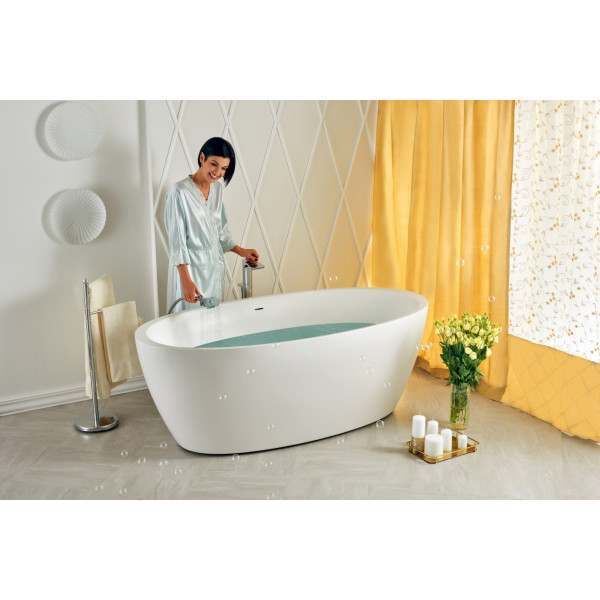 Aquatica Sens-Wht Sensuality Wht Freestanding Stone Bathtub