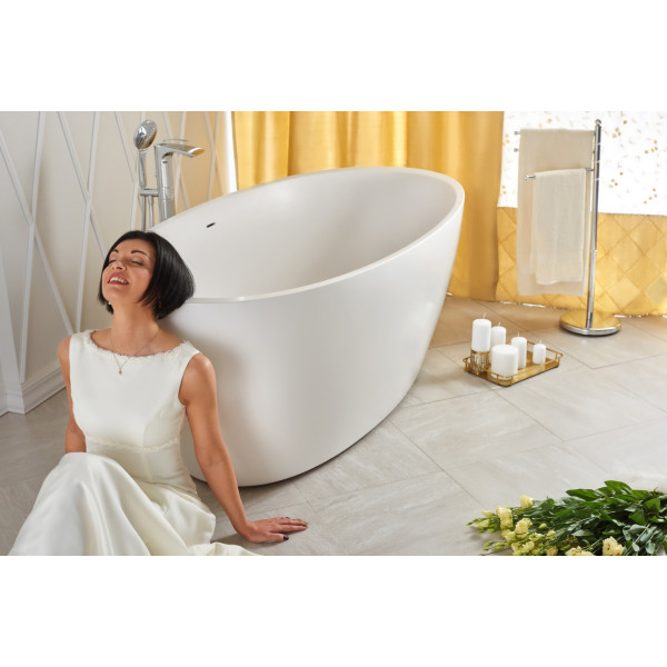 Aquatica Sens-Wht Sensuality Wht Freestanding Stone Bathtub