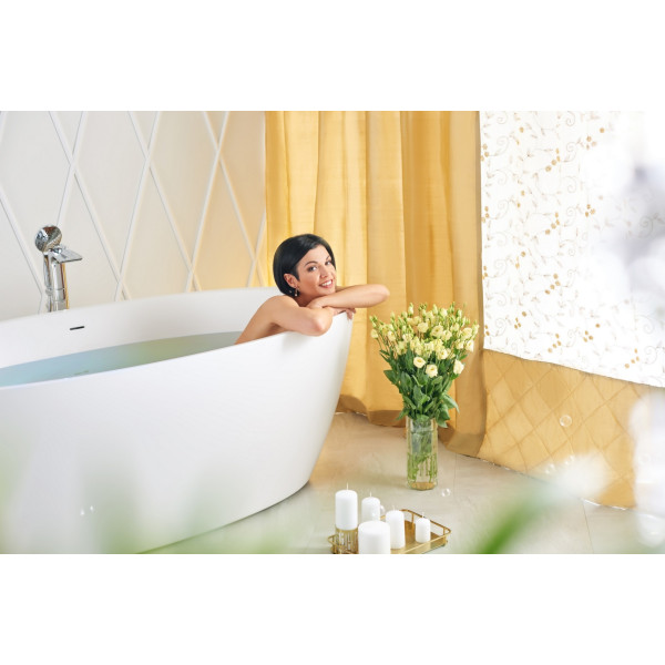 Aquatica Sens-Wht Sensuality Wht Freestanding Stone Bathtub