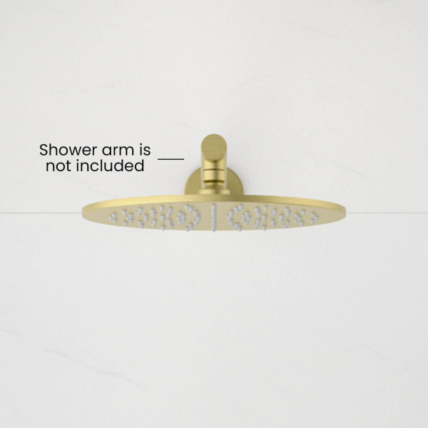 KIBI SH1002BG Circular 10" Metal Thin Profile Rain Shower Head 1.75 GPM