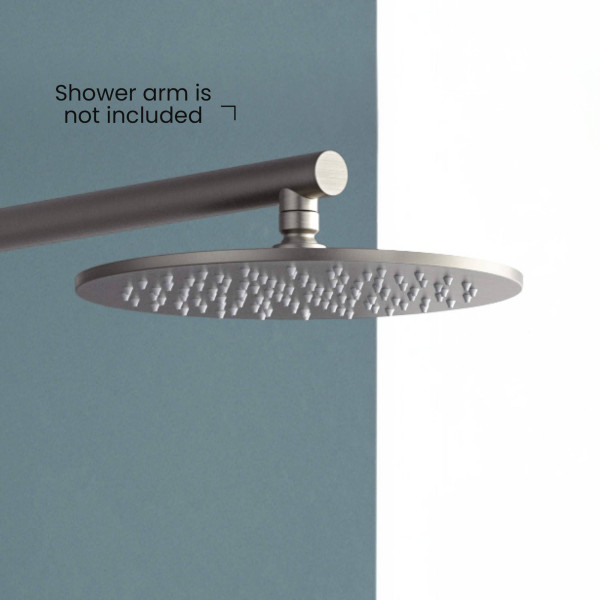 KIBI SH1002BN Circular 10" Metal Thin Profile Rain Shower Head 1.75 GPM