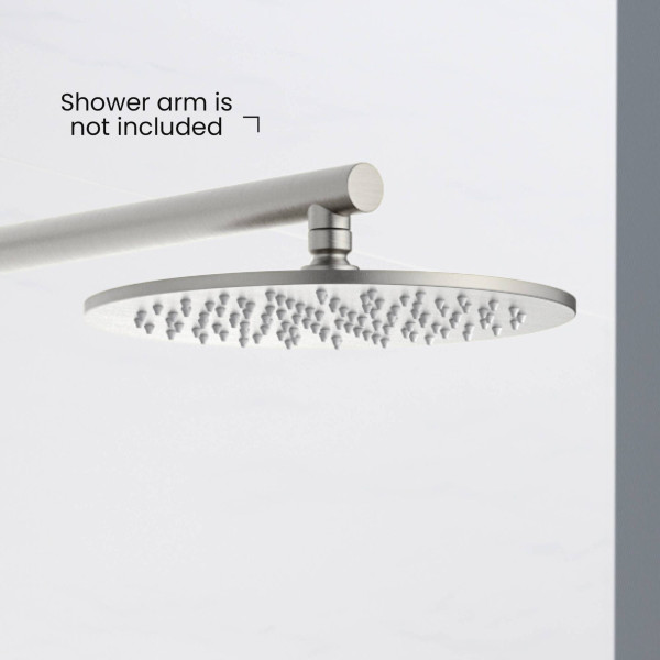 KIBI SH1002BN Circular 10" Metal Thin Profile Rain Shower Head 1.75 GPM