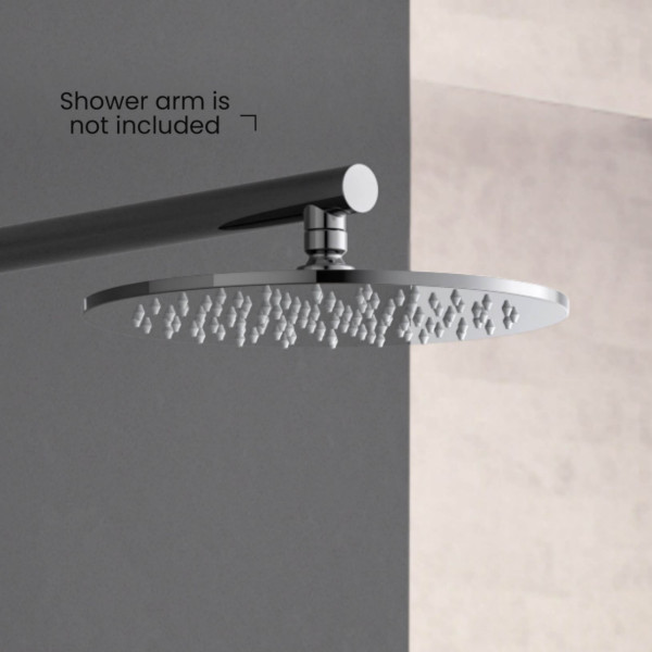 KIBI SH1002CH Circular 10" Metal Thin Profile Rain Shower Head 1.75 GPM