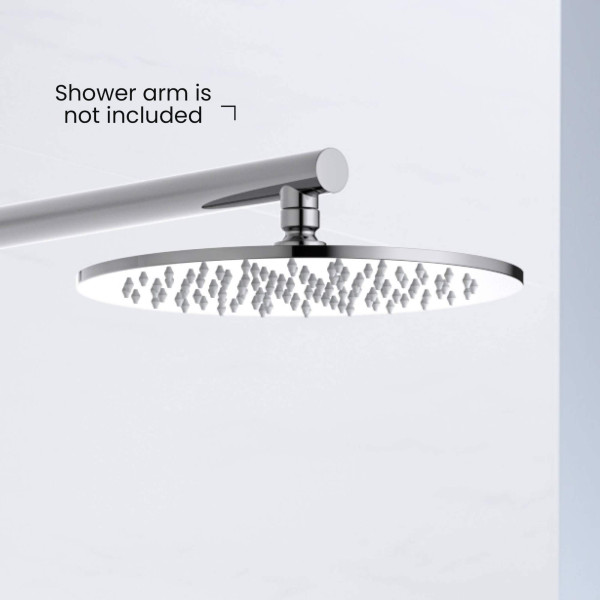 KIBI SH1002CH Circular 10" Metal Thin Profile Rain Shower Head 1.75 GPM