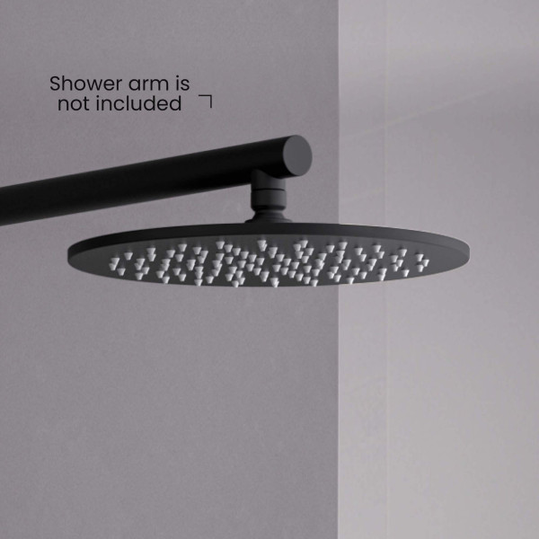 KIBI SH1002MB Circular 10" Metal Thin Profile Rain Shower Head 1.75 GPM