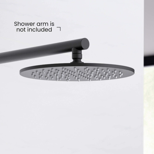 KIBI SH1002MB Circular 10" Metal Thin Profile Rain Shower Head 1.75 GPM