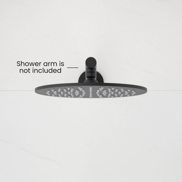 KIBI SH1002MB Circular 10" Metal Thin Profile Rain Shower Head 1.75 GPM