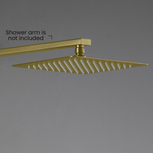 KIBI SH1003BG Cube 10" Metal Ultra Thin Profile Rain Shower Head 1.75 GPM