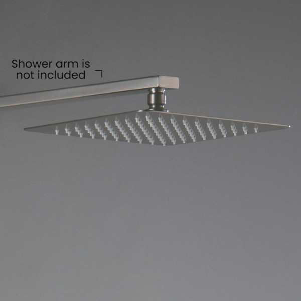 KIBI SH1003BN Cube 10" Metal Ultra Thin Profile Rain Shower Head 1.75 GPM