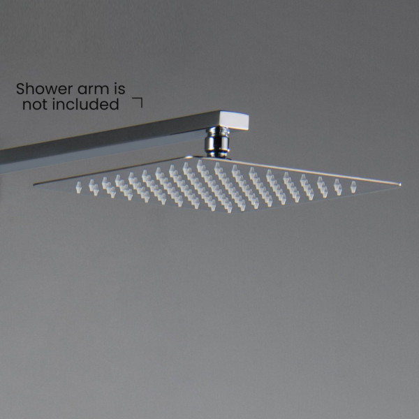 KIBI SH1003CH Cube 10" Metal Ultra Thin Profile Rain Shower Head 1.75 GPM