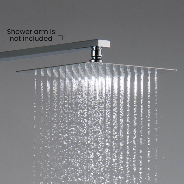 KIBI SH1003CH Cube 10" Metal Ultra Thin Profile Rain Shower Head 1.75 GPM