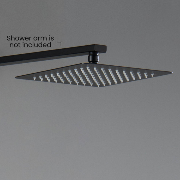 KIBI SH1003MB Cube 10" Metal Ultra Thin Profile Rain Shower Head 1.75 GPM