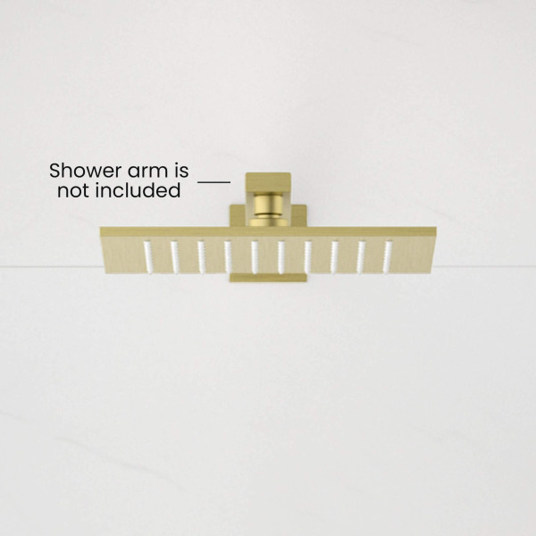 KIBI SH1004BG Cube 10" Metal Thin Profile Rain Shower Head 1.75 GPM