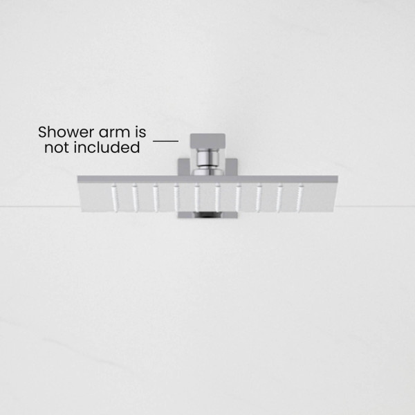 KIBI SH1004CH Cube 10" Metal Thin Profile Rain Shower Head 1.75 GPM