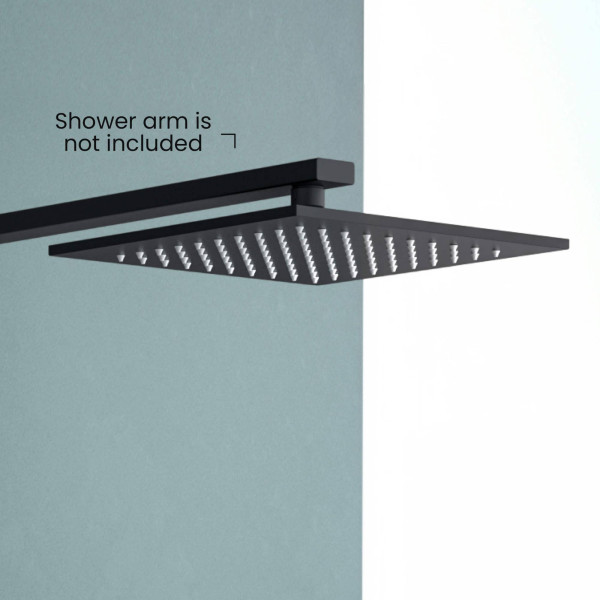 KIBI SH1004MB Cube 10" Metal Thin Profile Rain Shower Head 1.75 GPM