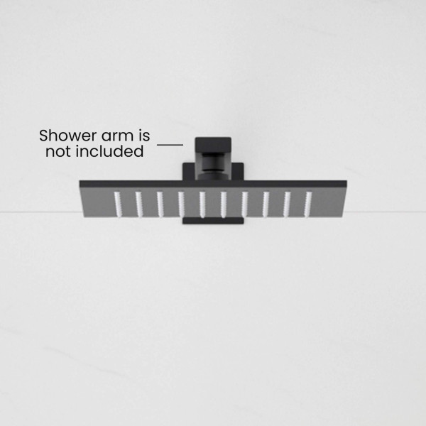 KIBI SH1004MB Cube 10" Metal Thin Profile Rain Shower Head 1.75 GPM