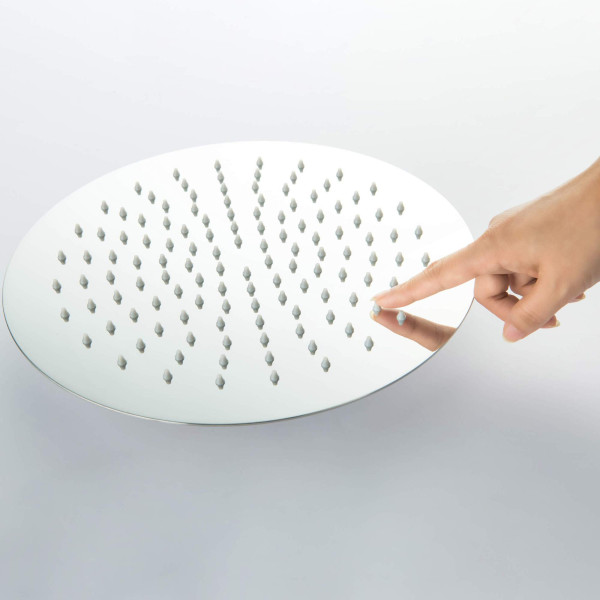 KIBI SH1201CH Circular 12" Metal Ultra Thin Profile Rain Shower Head 1.75 GPM