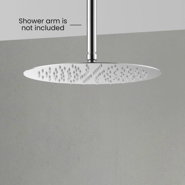 KIBI SH1201CH Circular 12" Metal Ultra Thin Profile Rain Shower Head 1.75 GPM
