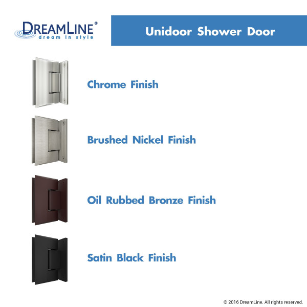 DreamLine SHDR-20307210F-04 Brushed Nickel 30x72 Frameless Clear Shower Door