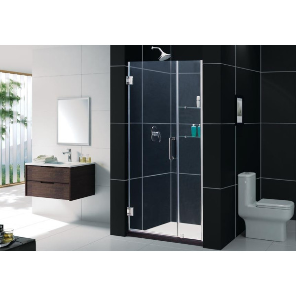 Dreamline SHDR-20357210CS Unidoor 35 to 36" Hinged Shower Door w/ Shelves