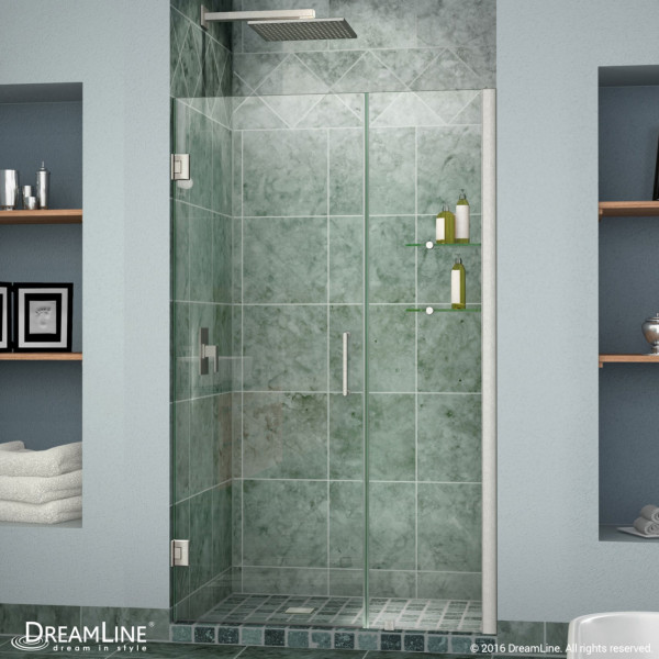 DreamLine SHDR-20427210CS Unidoor Frameless 42-43" Shower Door W/ Shelves