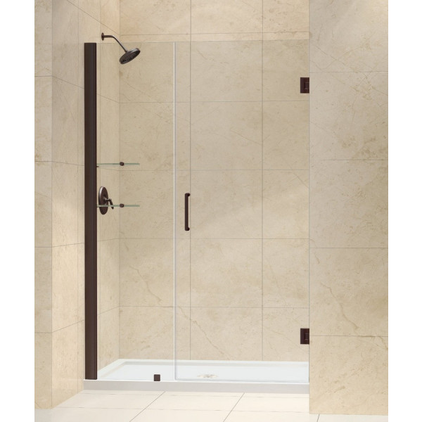 Dreamline SHDR-20477210CS Unidoor 47 to 48" Hinged Shower Door w/ Shelves
