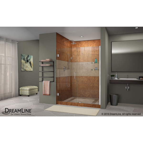 DreamLine SHDR-20487210CS-01 Chrome Frameless 48-49" Shower Door W/ Shelves